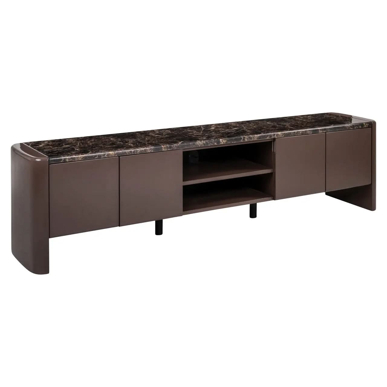 Richmond Interiors Almundi Chocolate Brown TV Cabinet   Nicholas John Interiors