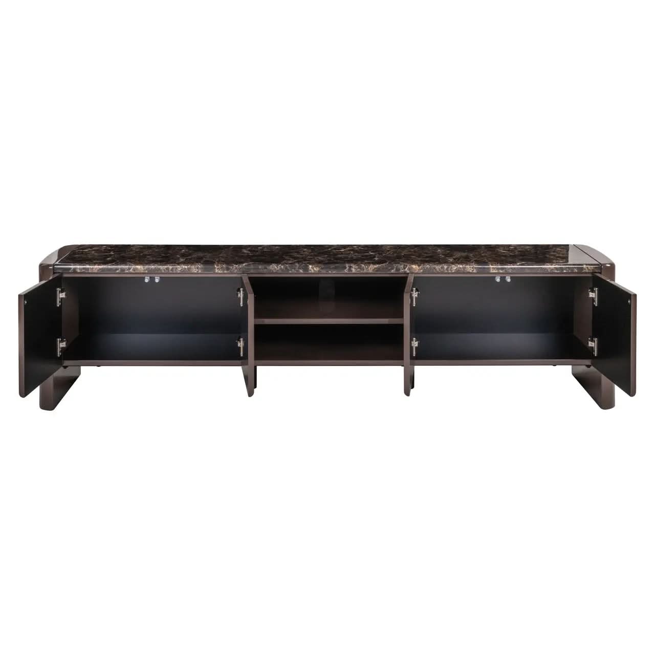 Richmond Interiors Almundi Chocolate Brown TV Cabinet   Nicholas John Interiors