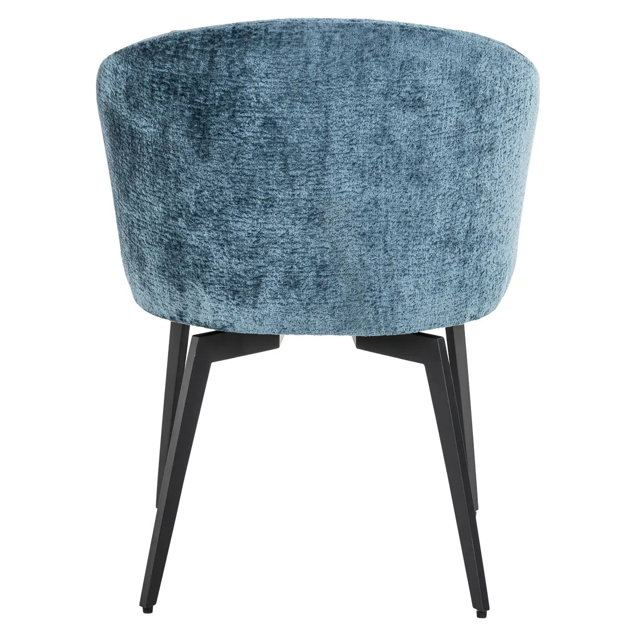 Richmond Interiors Amphara Dining Chair in Blue Chenille  Nicholas John Interiors
