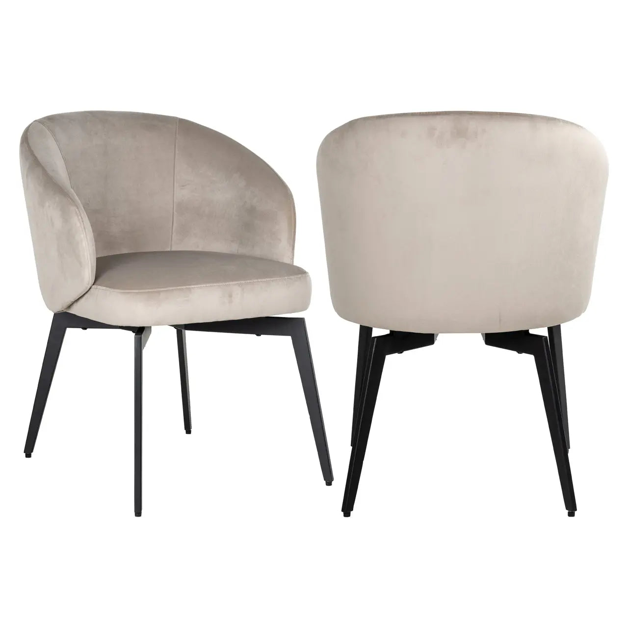 Richmond Interiors Amphara Dining Chair in Khaki Velvet  Nicholas John Interiors