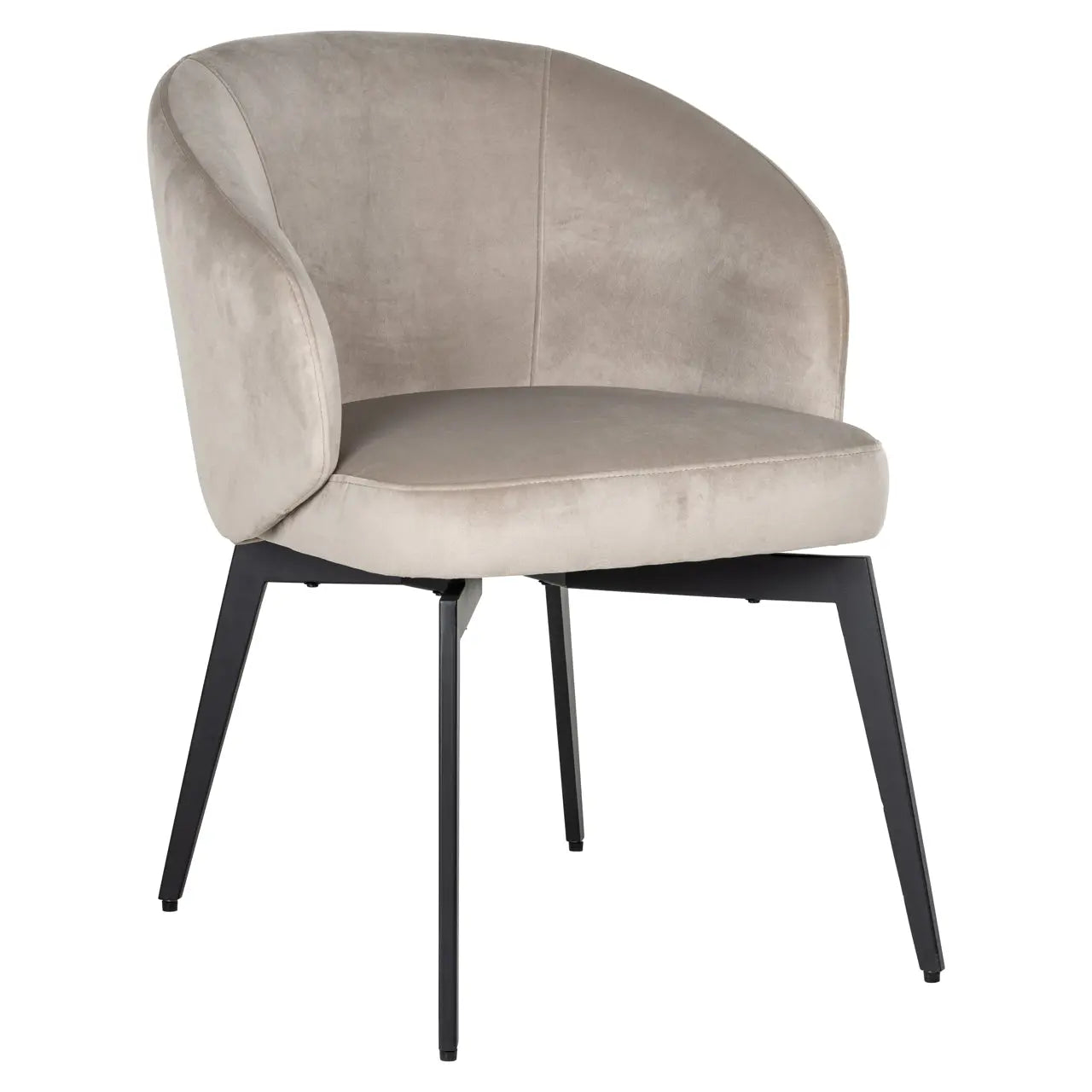 Richmond Interiors Amphara Dining Chair in Khaki Velvet  Nicholas John Interiors