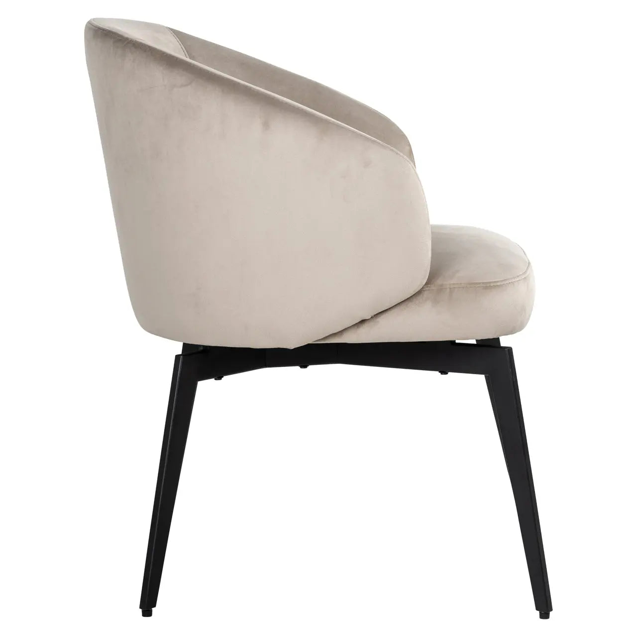 Richmond Interiors Amphara Dining Chair in Khaki Velvet  Nicholas John Interiors