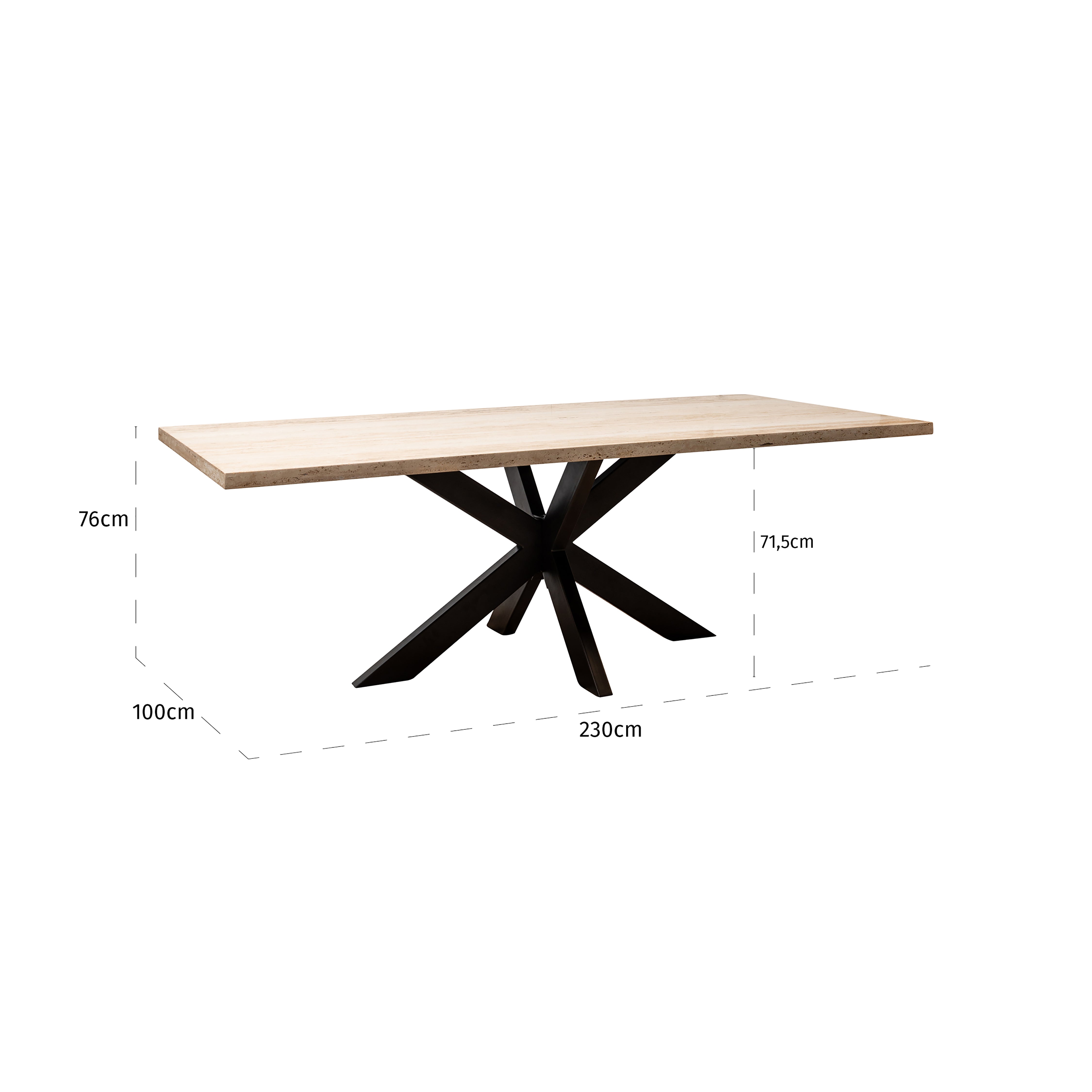 Richmond Interiors Avalon 230cm Rectangle Dining Table  Nicholas John Interiors