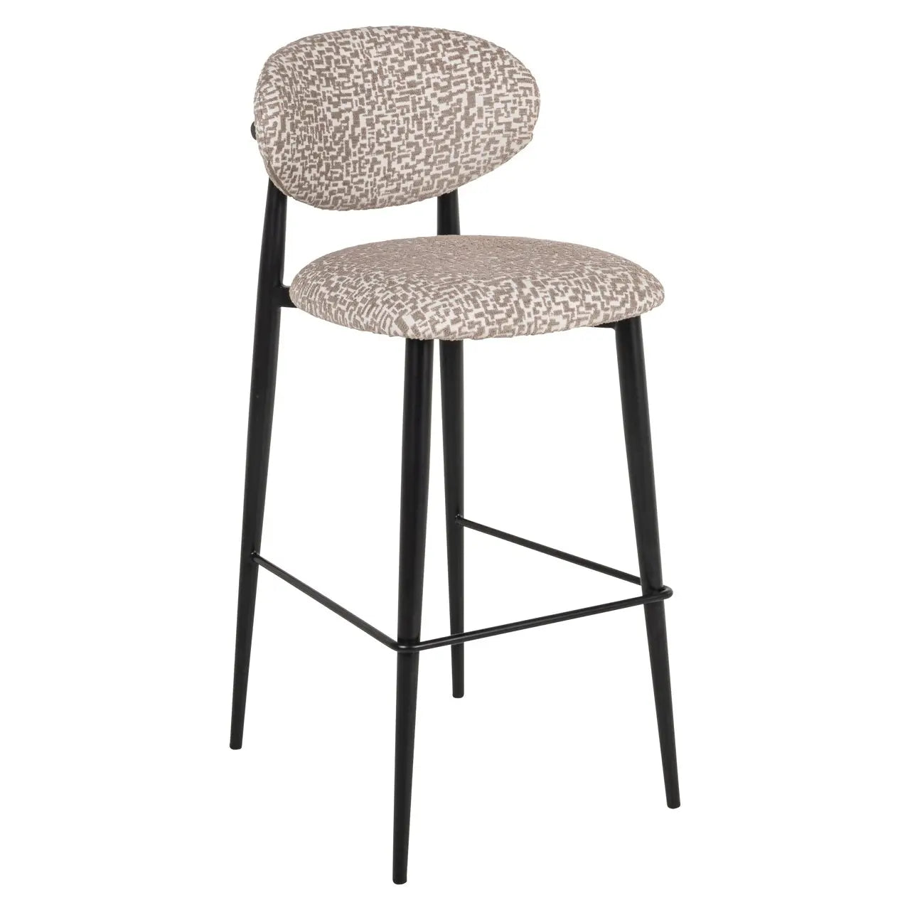 Richmond Interiors Dantes Bar Stool in Natural Geo - Nicholas John Interiors