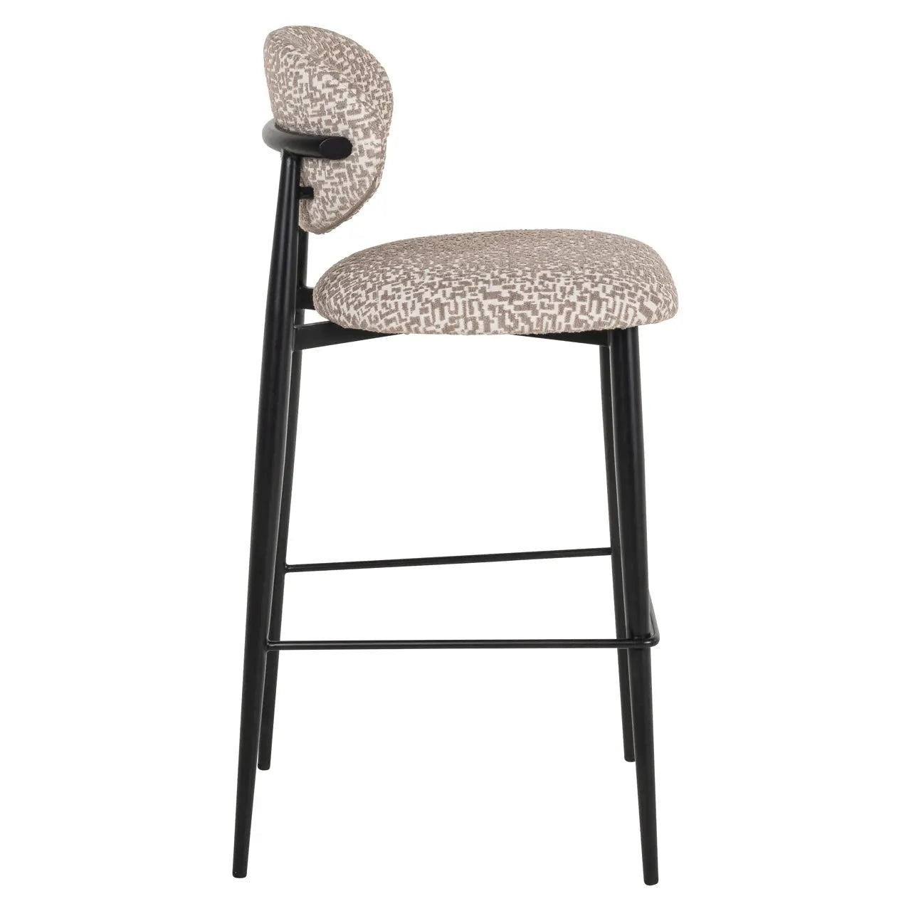 Richmond Interiors Dantes Bar Stool in Natural Geo - Nicholas John Interiors