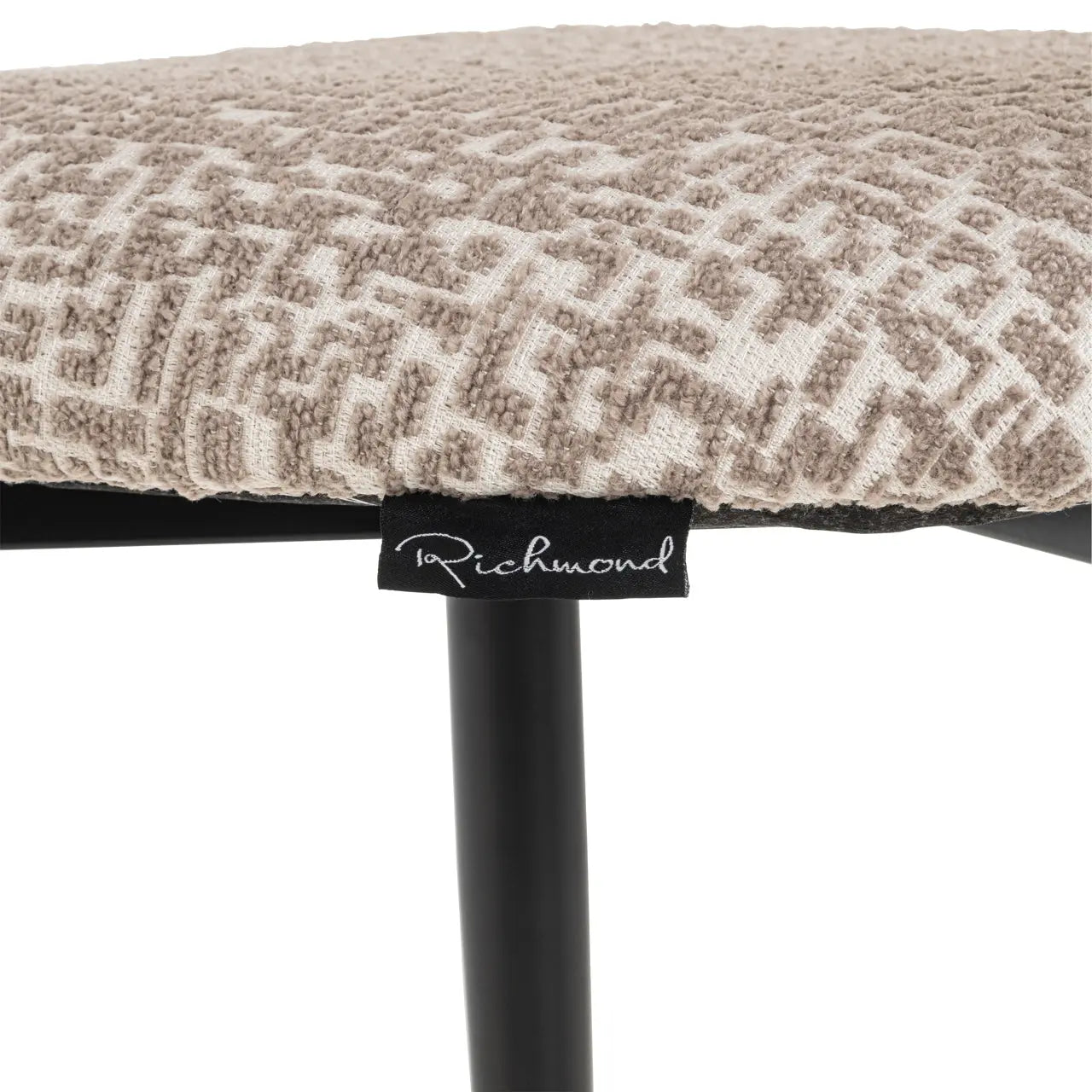 Richmond Interiors Dantes Bar Stool in Natural Geo - Nicholas John Interiors