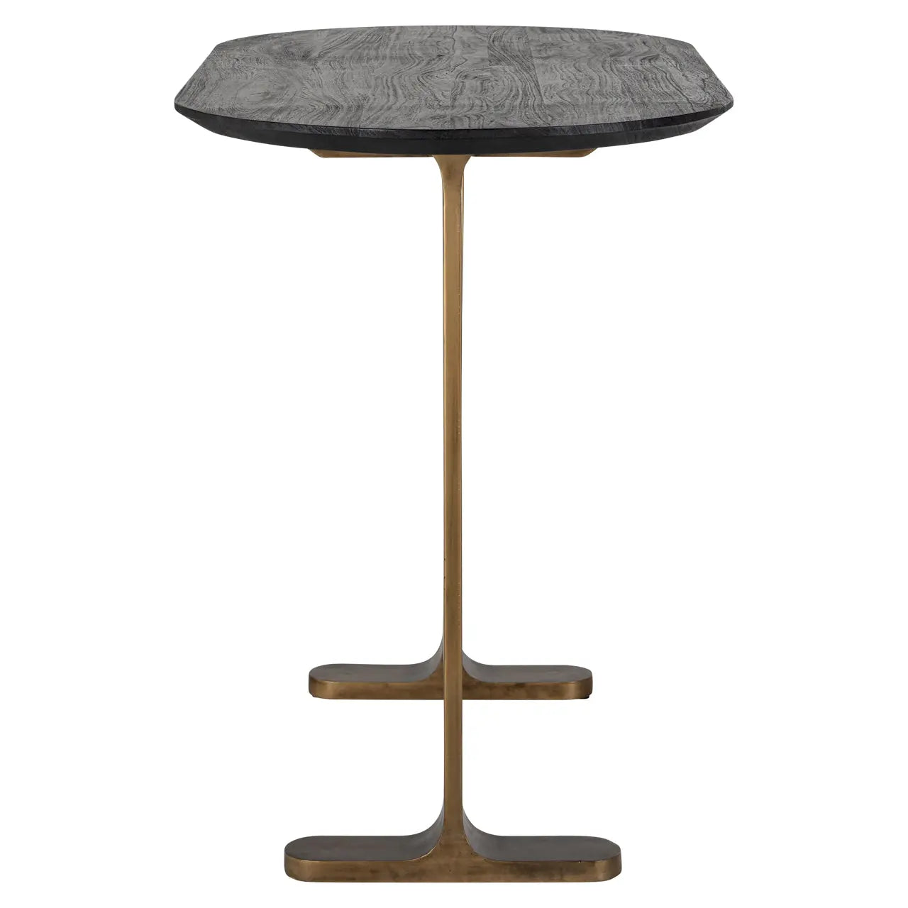 Richmond Interiors Revelin 140cm Bar Table in Black/Gold