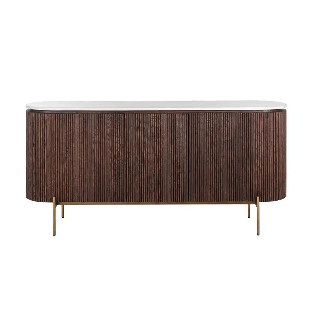 Richmond Interiors Barkley Sideboard in Brushed Gold   Nicholas John Interiors