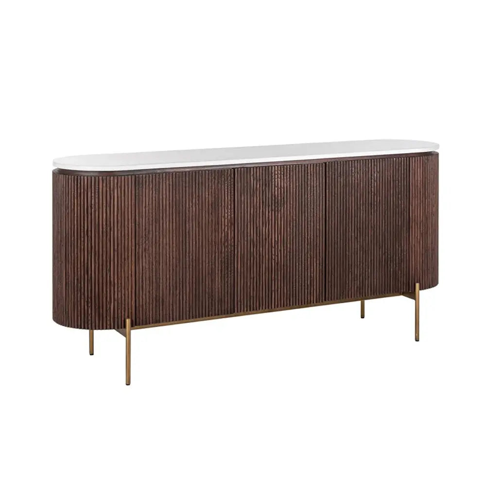 Richmond Interiors Barkley Sideboard in Brushed Gold   Nicholas John Interiors