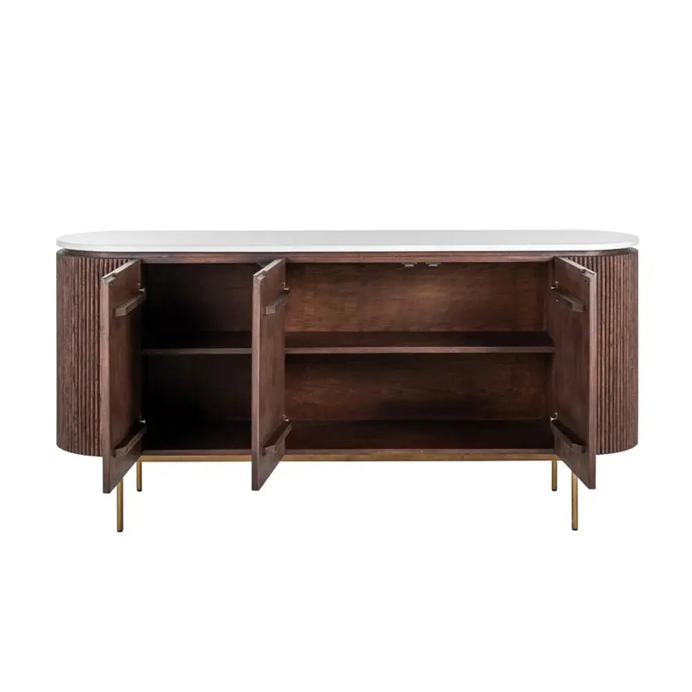 Richmond Interiors Barkley Sideboard in Brushed Gold   Nicholas John Interiors