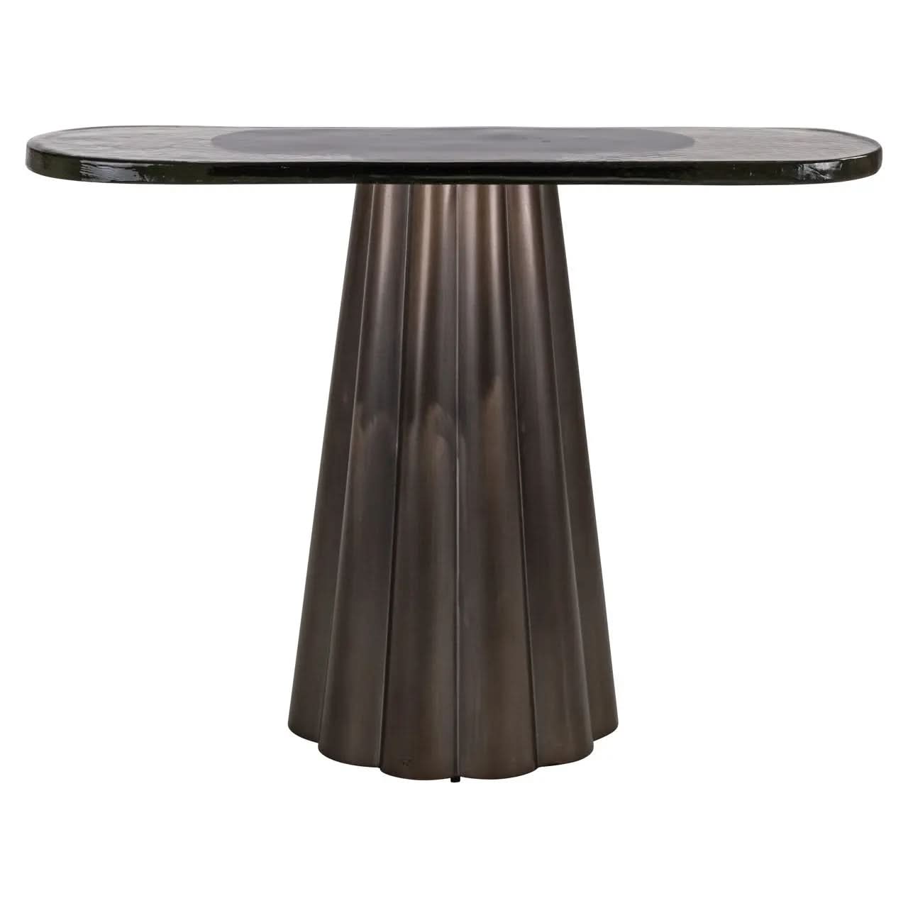 Richmond Interiors Barwick Brass Antique Console Table   Nicholas John Interiors
