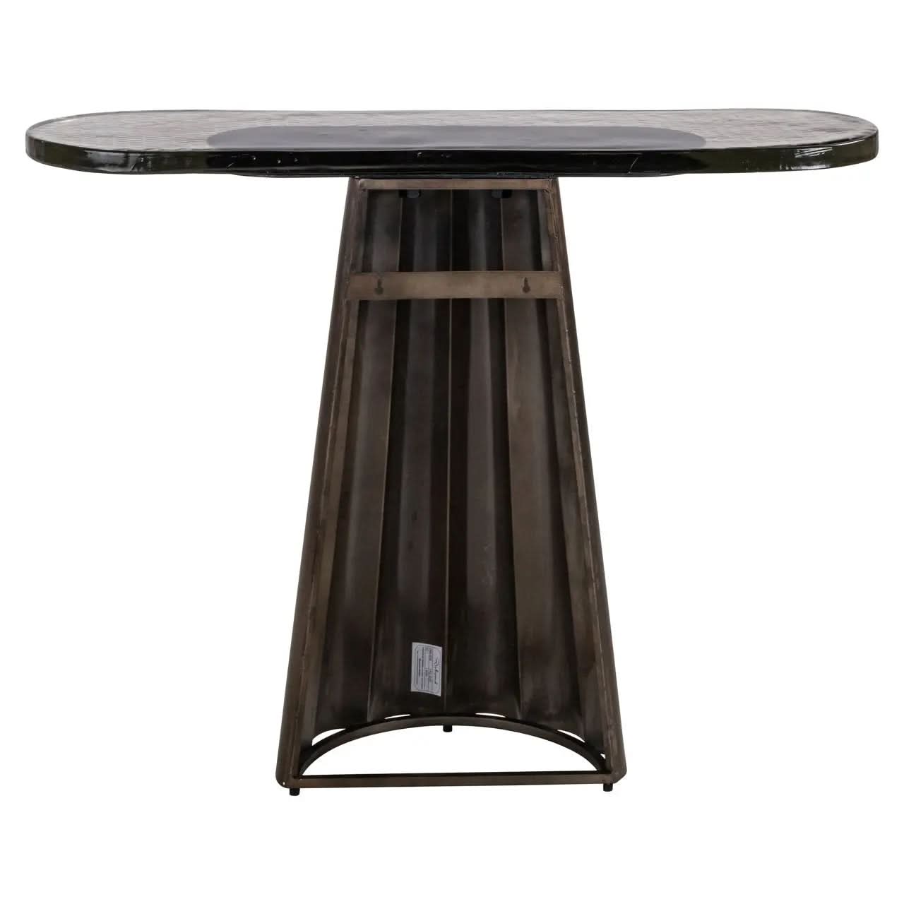 Richmond Interiors Barwick Brass Antique Console Table   Nicholas John Interiors