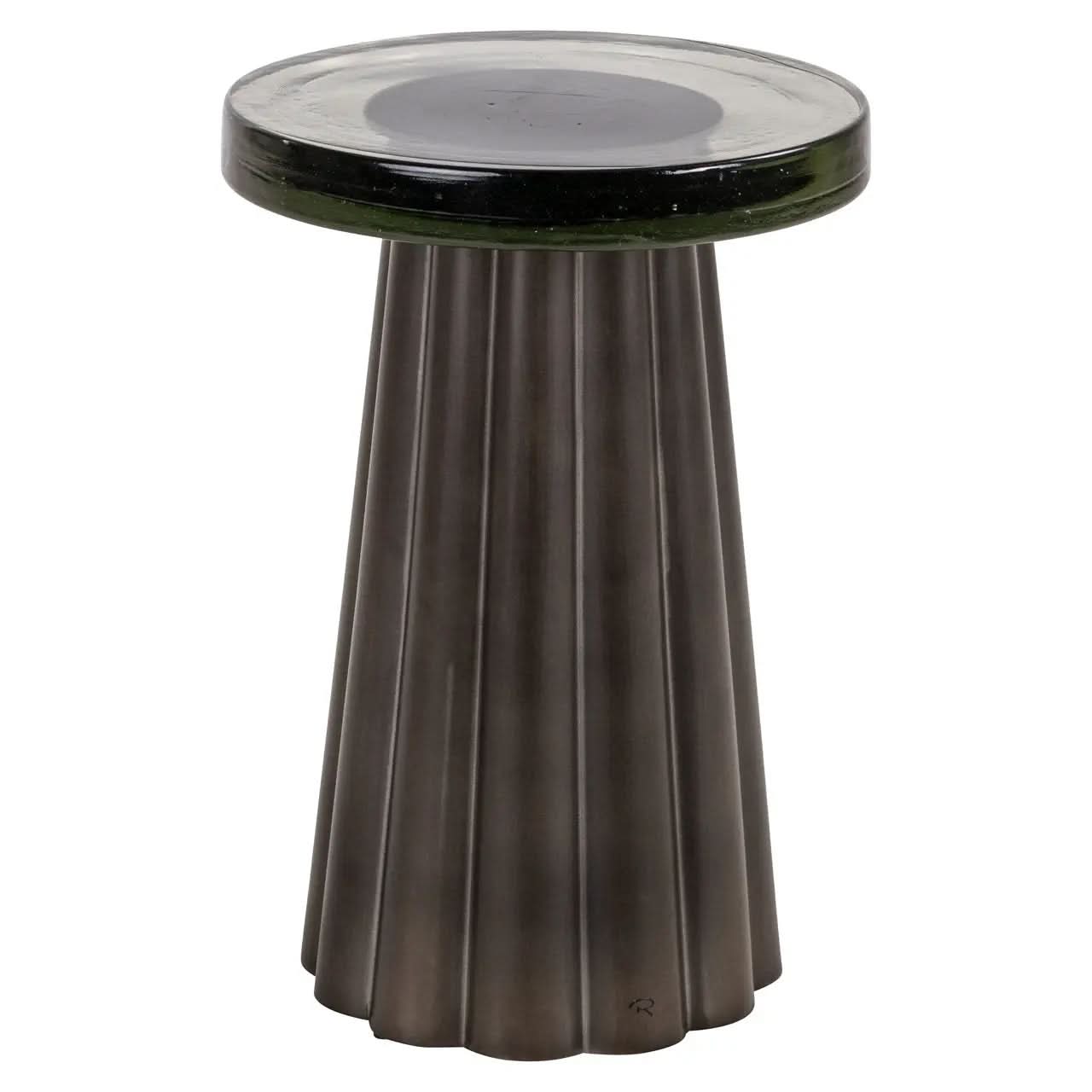 Richmond Interiors Barwick Brass Antique End Table   Nicholas John Interiors