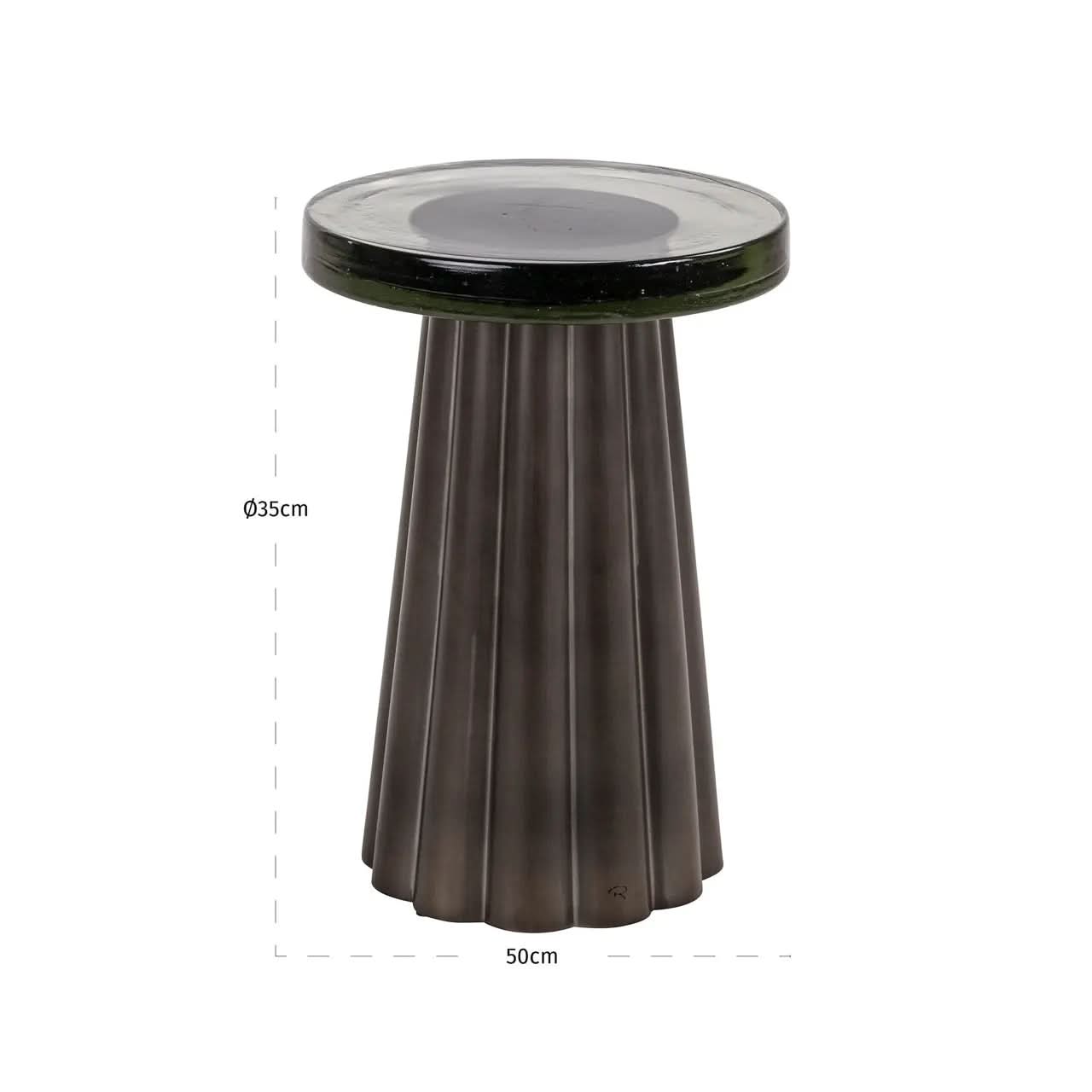 Richmond Interiors Barwick Brass Antique End Table   Nicholas John Interiors