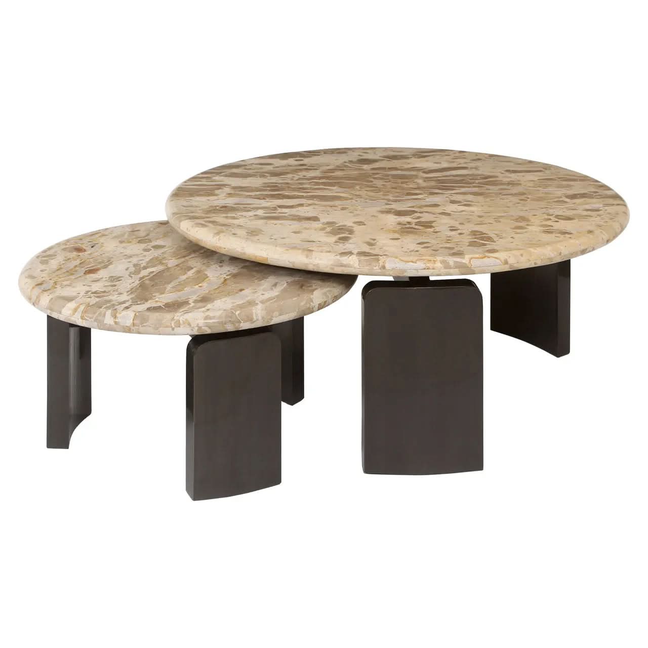 Richmond Interiors Bayonne Bronze Coffee Table (Set of 2)   Nicholas John Interiors