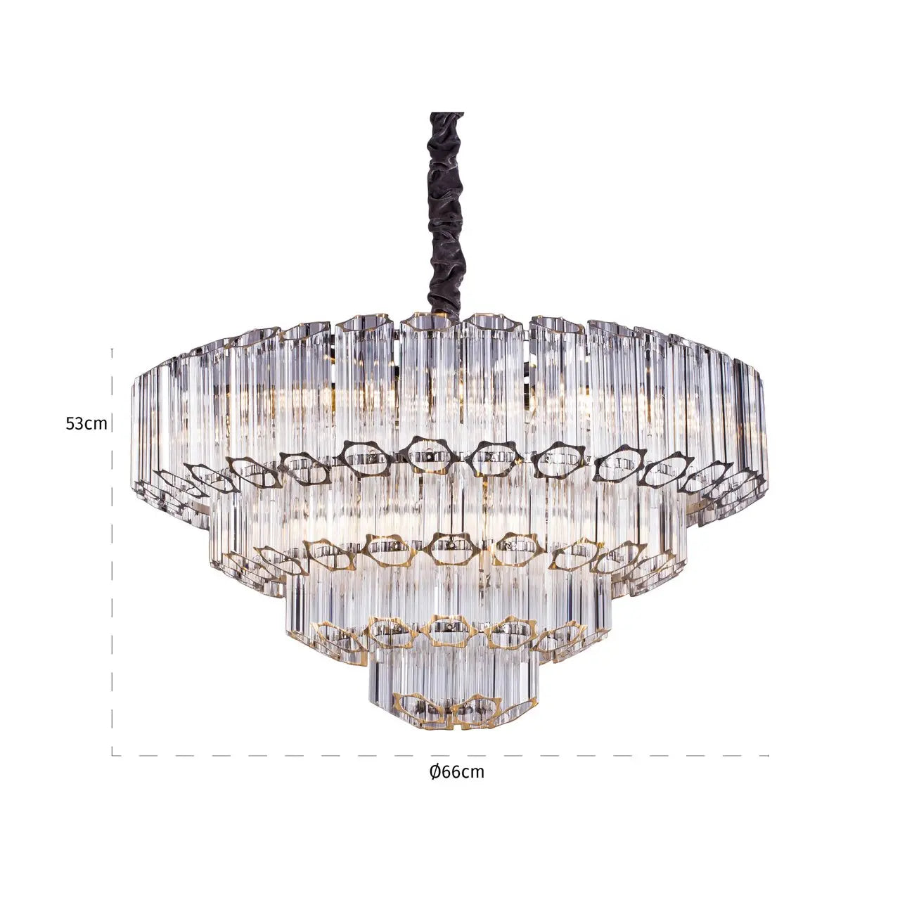 Richmond Interiors Bece Chandelier in Chrome   Nicholas John Interiors