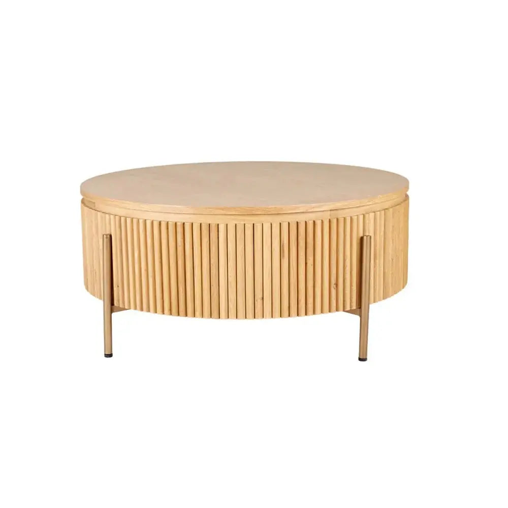 Richmond Interiors Belfort Coffee Table in Natural Oak 85cm   Nicholas John Interiors