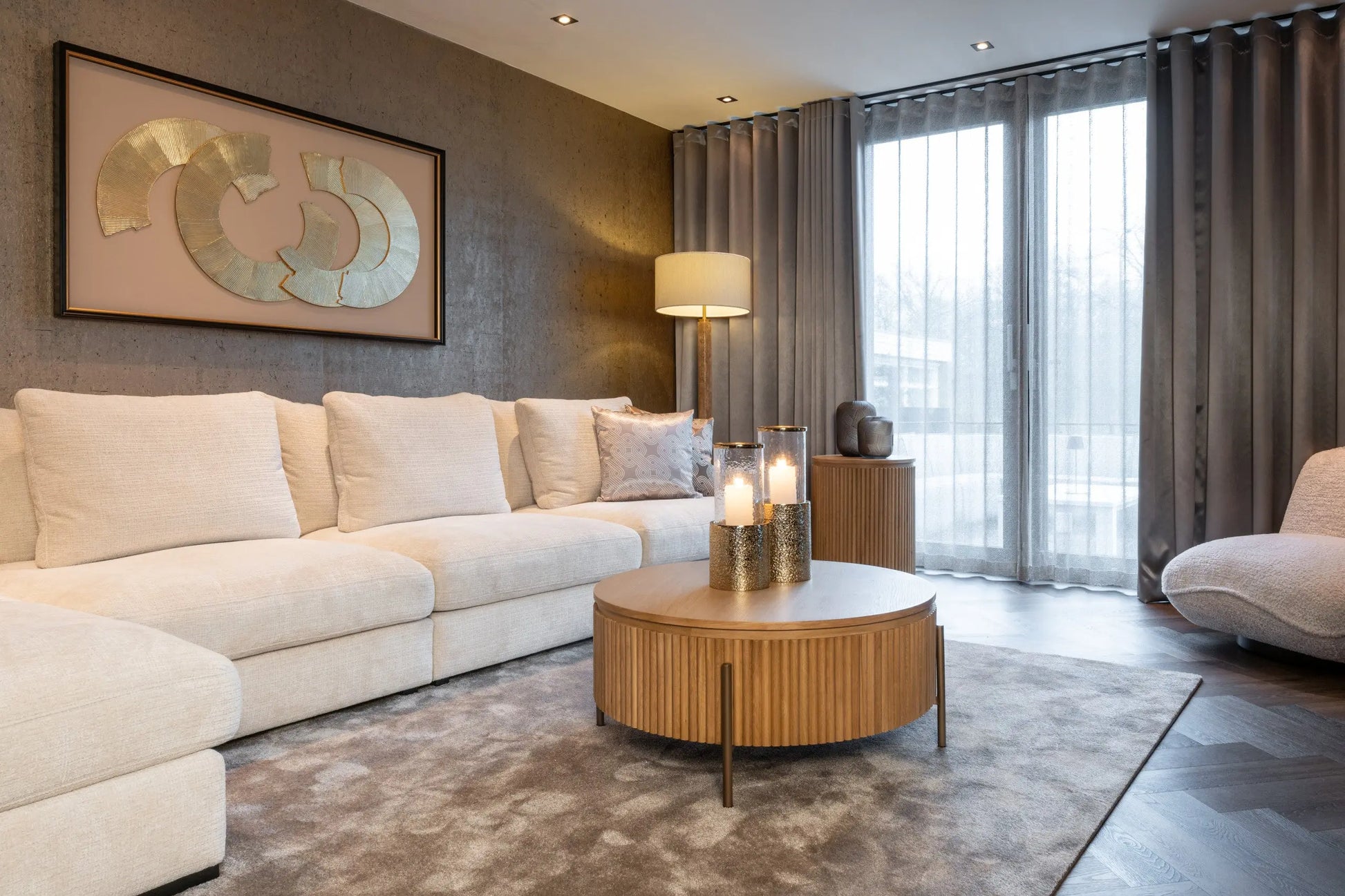 Richmond Interiors Belfort Coffee Table in Natural Oak 85cm   Nicholas John Interiors