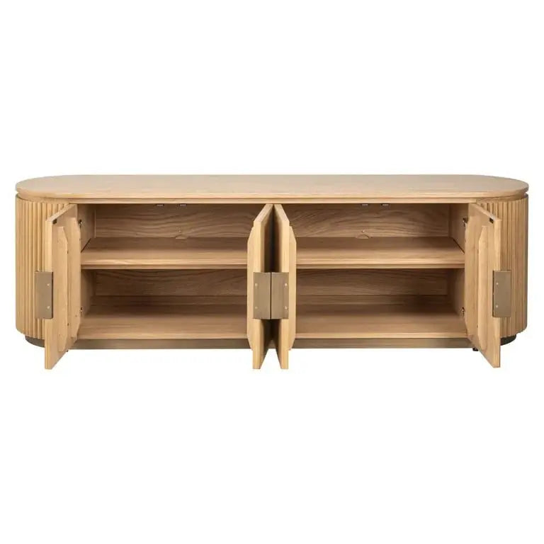 Richmond Interiors Belfort TV Cabinet in Natural Oak   Nicholas John Interiors