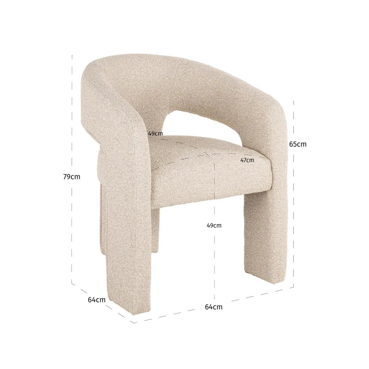 Richmond Interiors Belle Dining Chair in Biscotti  Nicholas John Interiors