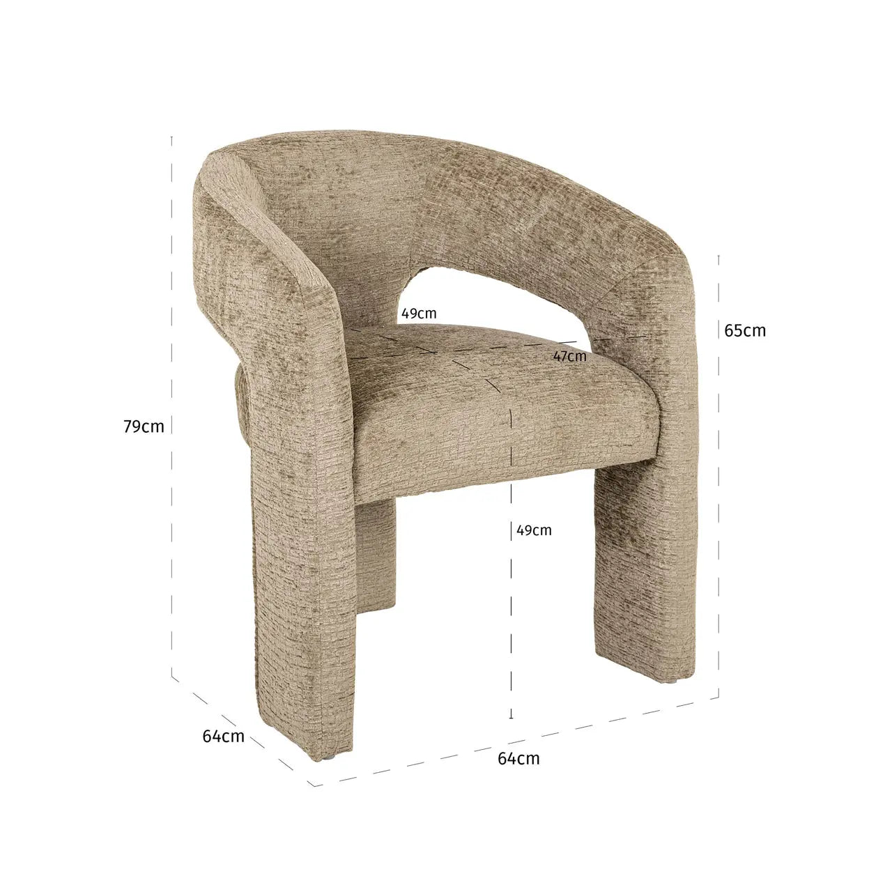 Richmond Interiors Belle Dining Chair in Desert Fusion   Nicholas John Interiors