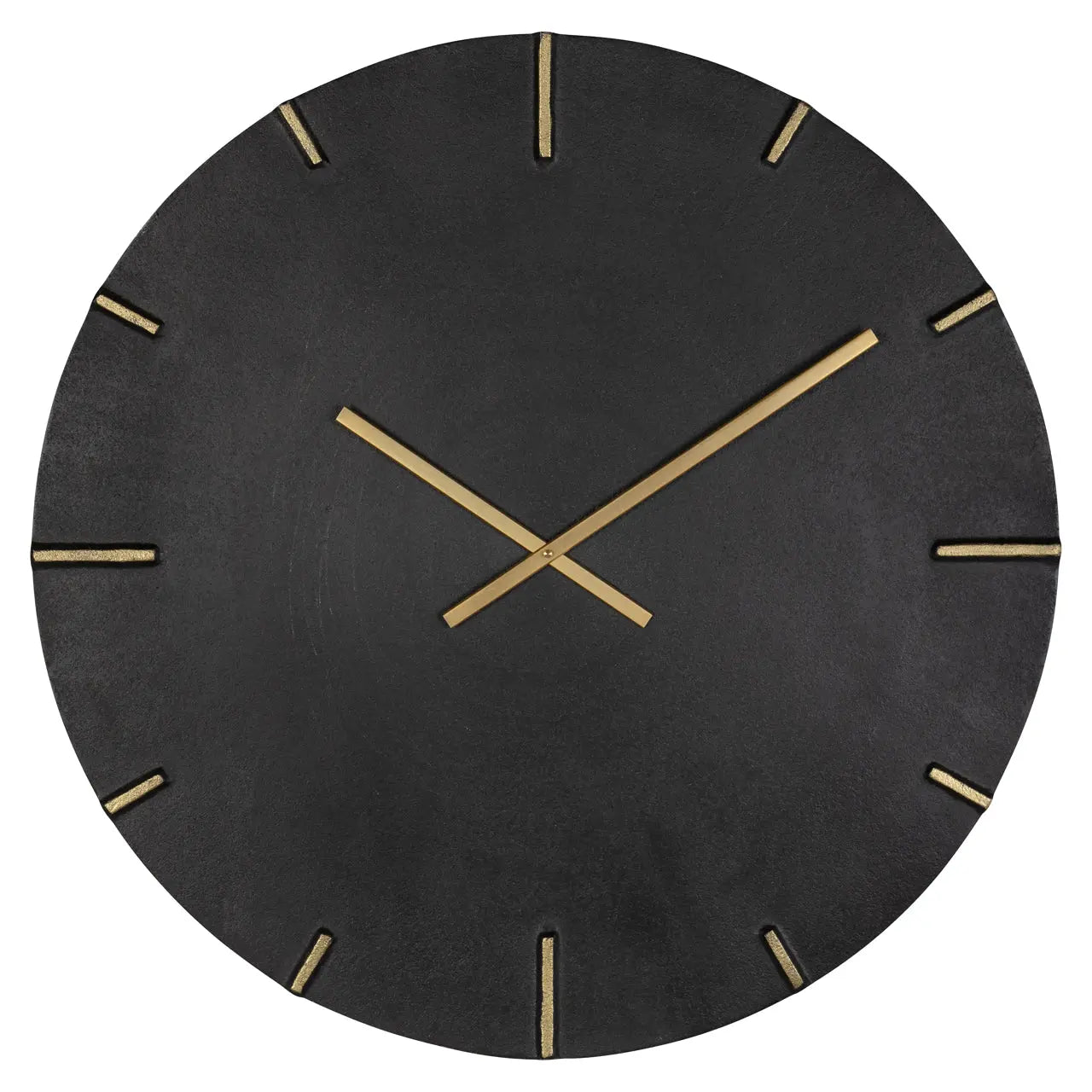Richmond Interiors Bilal Clock in Black and Gold  Nicholas John Interiors