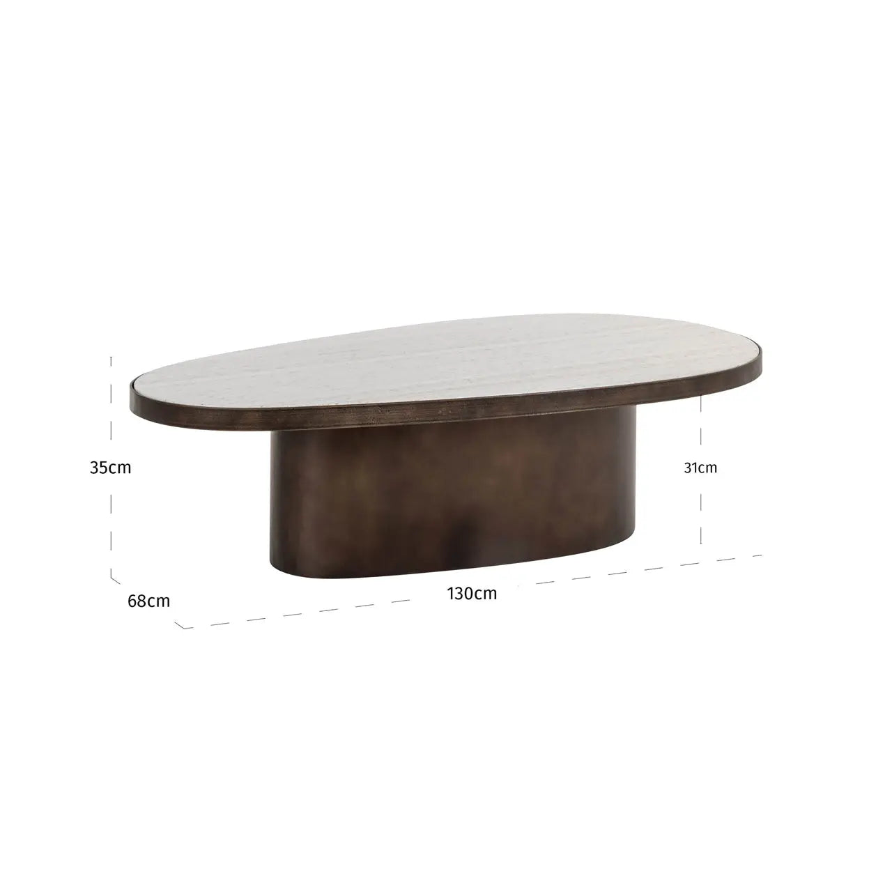 Richmond Interiors Biloxi Brown Coffee Table   Nicholas John Interiors