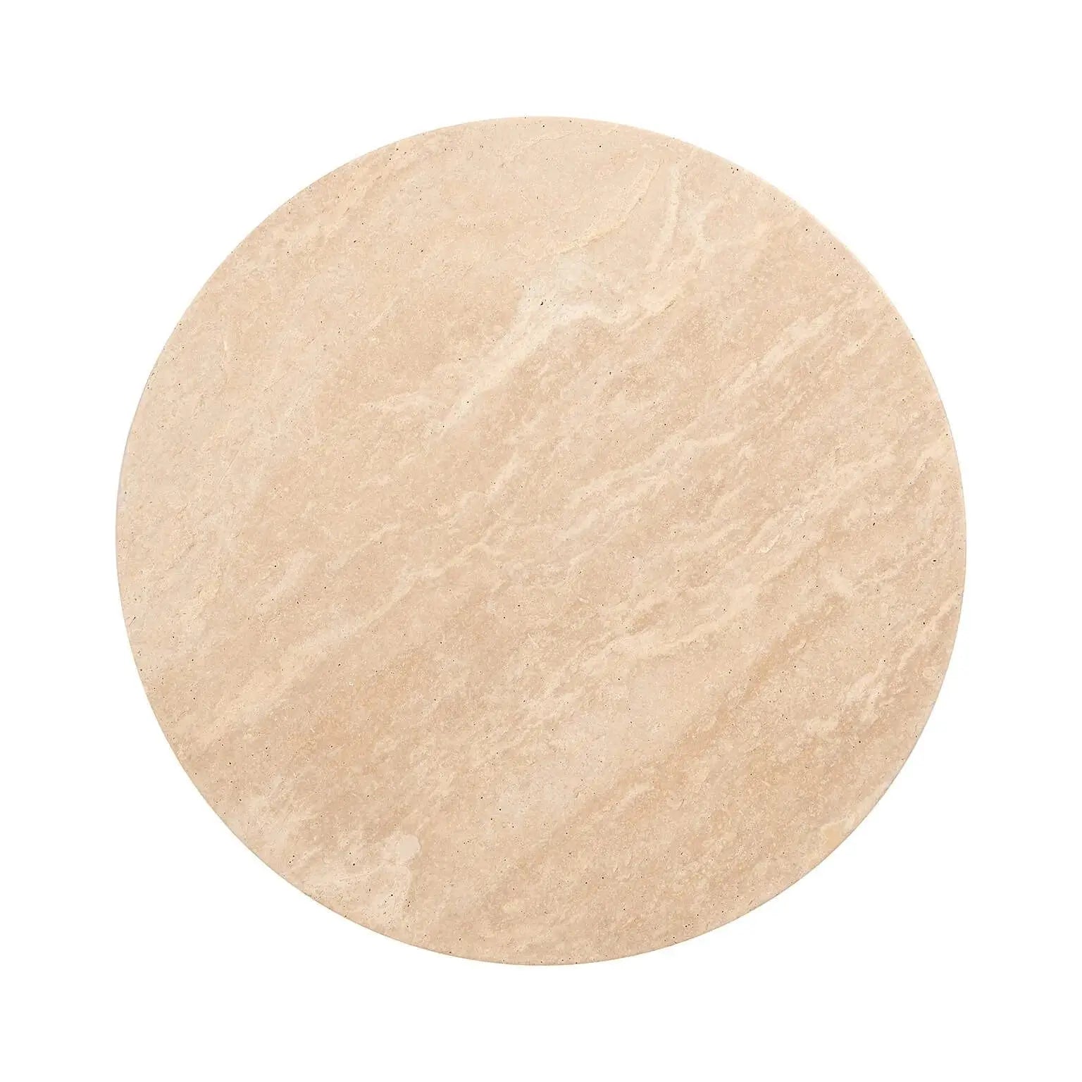 Richmond Interiors Biltmore End Table in Beige Travertine   Nicholas John Interiors