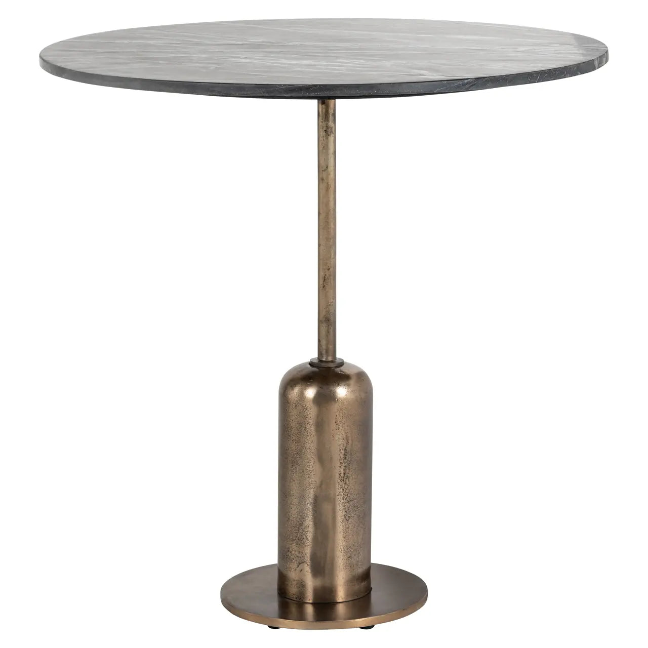 Richmond Interiors Logan 75cm Bistro Table in Black/Gold