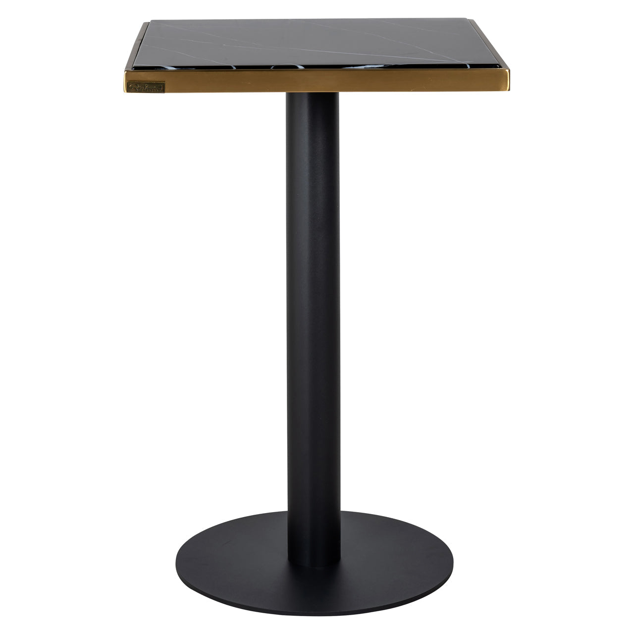 Richmond Interiors Bistro table Zenza black/gold 50x50  Nicholas John Interiors