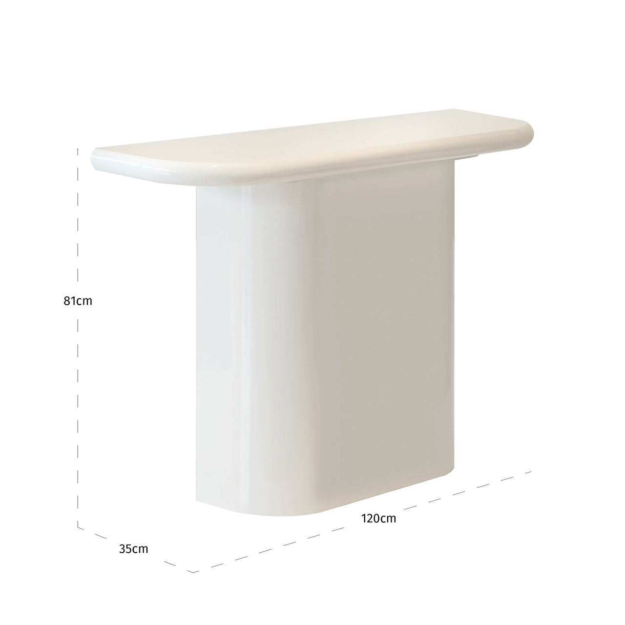 Richmond Interiors Blake Coconut Milk Console Table   Nicholas John Interiors