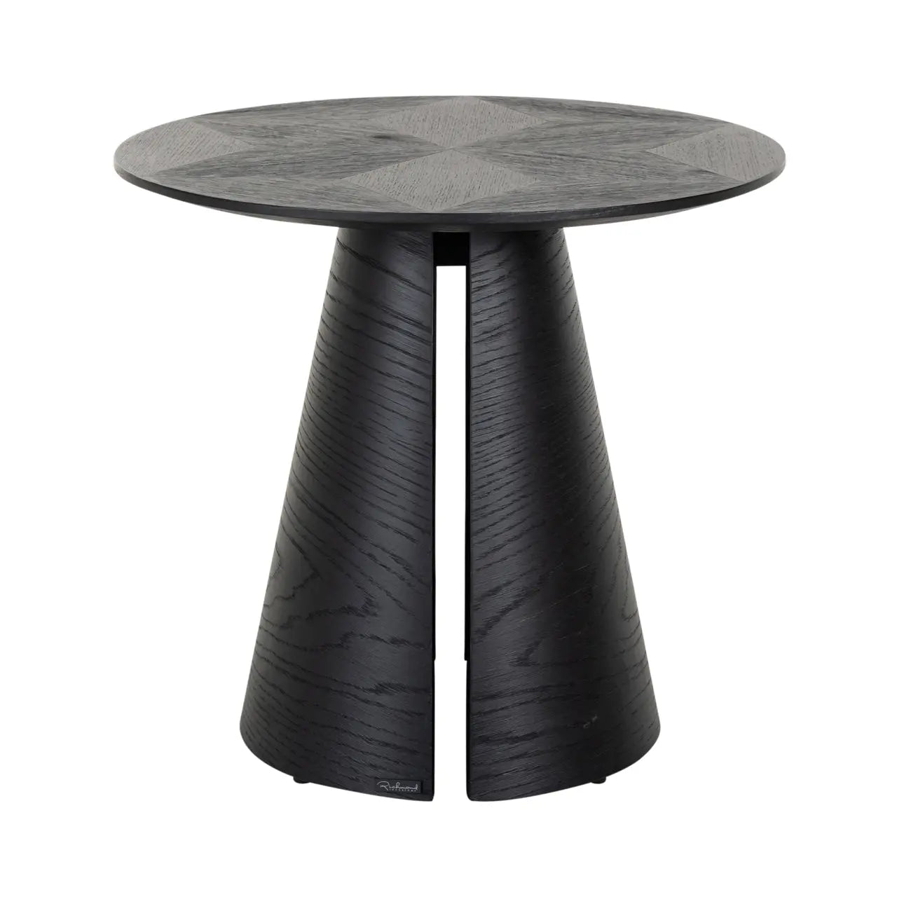 Richmond Interiors Blax Black Oak Veneer Side Table – Modern Accent Furniture  Nicholas John Interiors