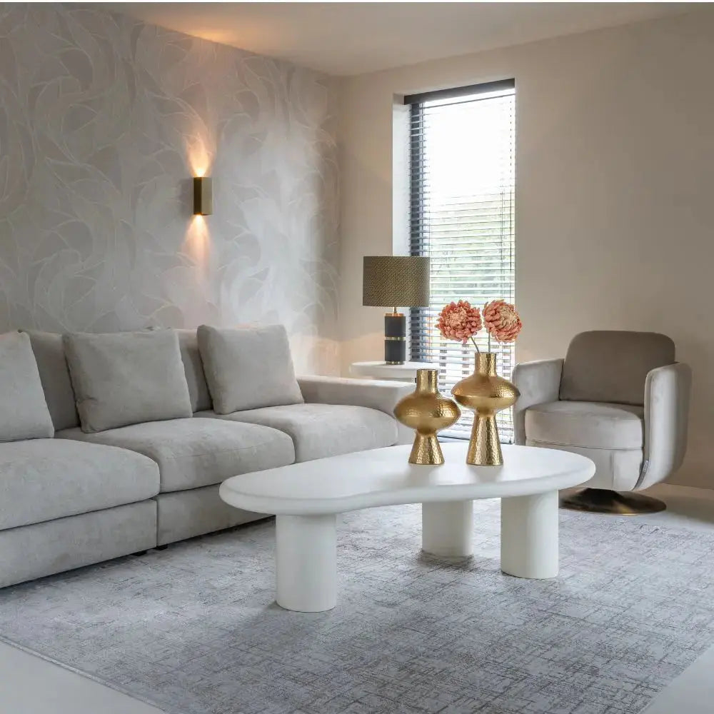 Richmond Interiors Bloomstone 160x80cm Coffee Table in White  Nicholas John Interiors