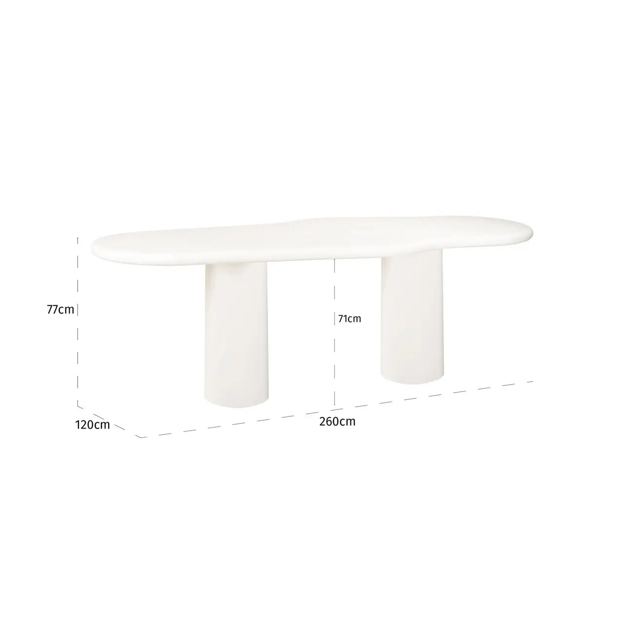 Richmond Interiors Bloomstone 260cm Dining Table   Nicholas John Interiors