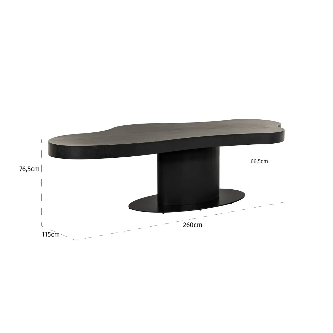Richmond Interiors Bogor 260cm Dining Table in Dark Coffee   Nicholas John Interiors