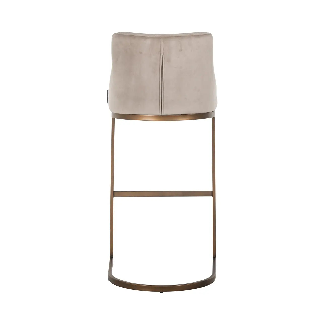 Richmond Interiors Bolton Bar Stool in Khaki Velvet and Brushed Gold (Set of 2)   Nicholas John Interiors