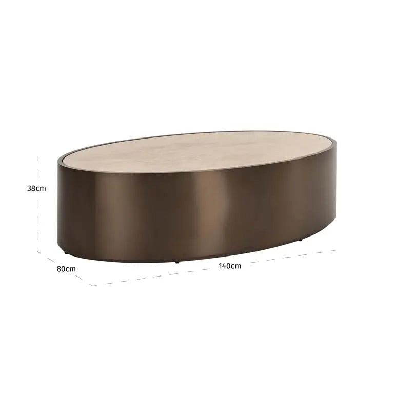 Richmond Interiors Bonanza Coffee Table in Bronze  Nicholas John Interiors