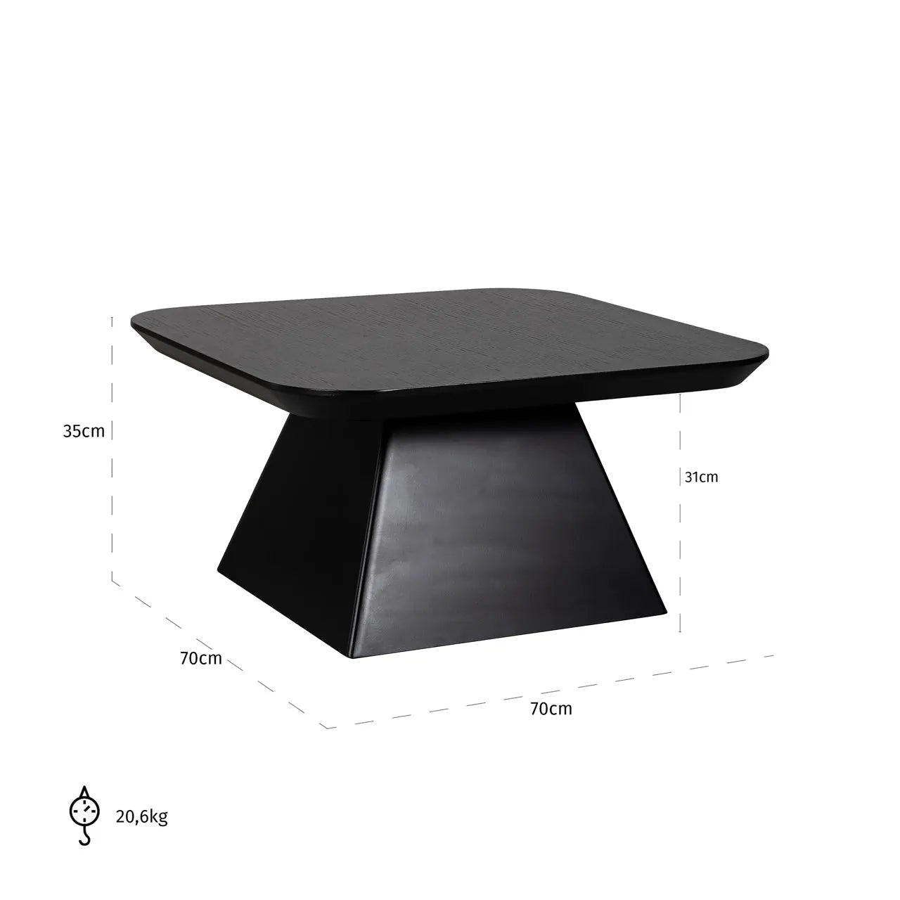Richmond Interiors Bonvoy Coffee Table in Black  Nicholas John Interiors