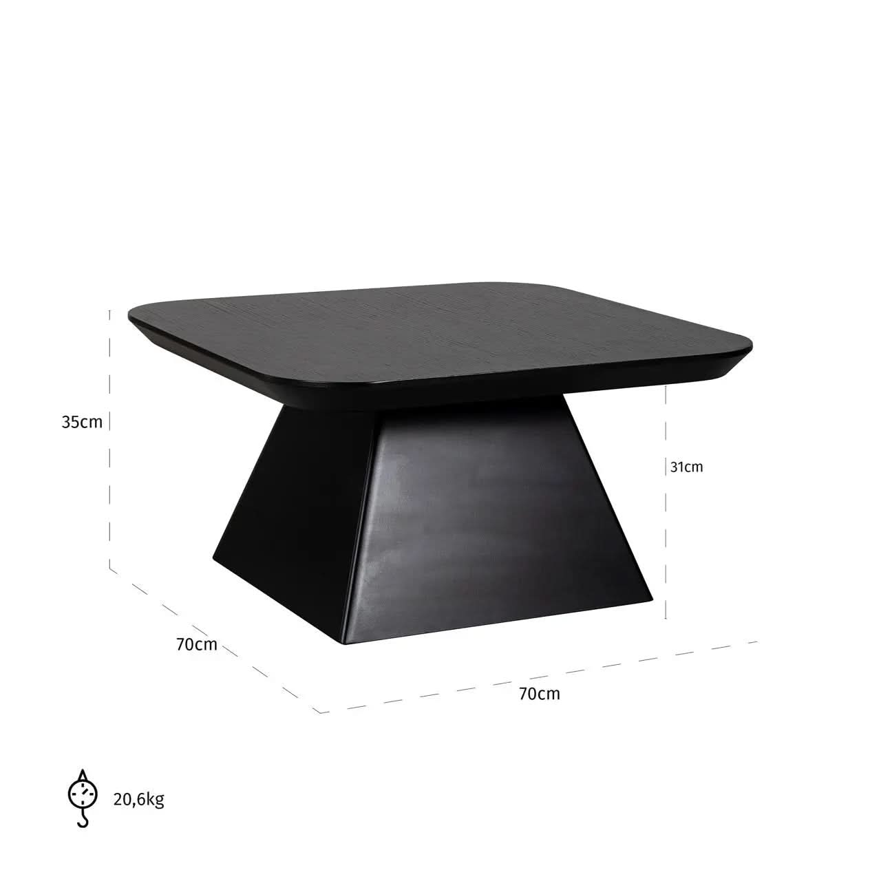 Richmond Interiors Bonvoy Coffee Table in Black   Nicholas John Interiors