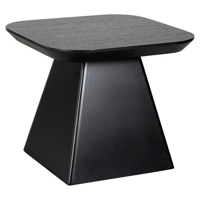 Richmond Interiors Bonvoy End Table in Black Oak Veneer   Nicholas John Interiors
