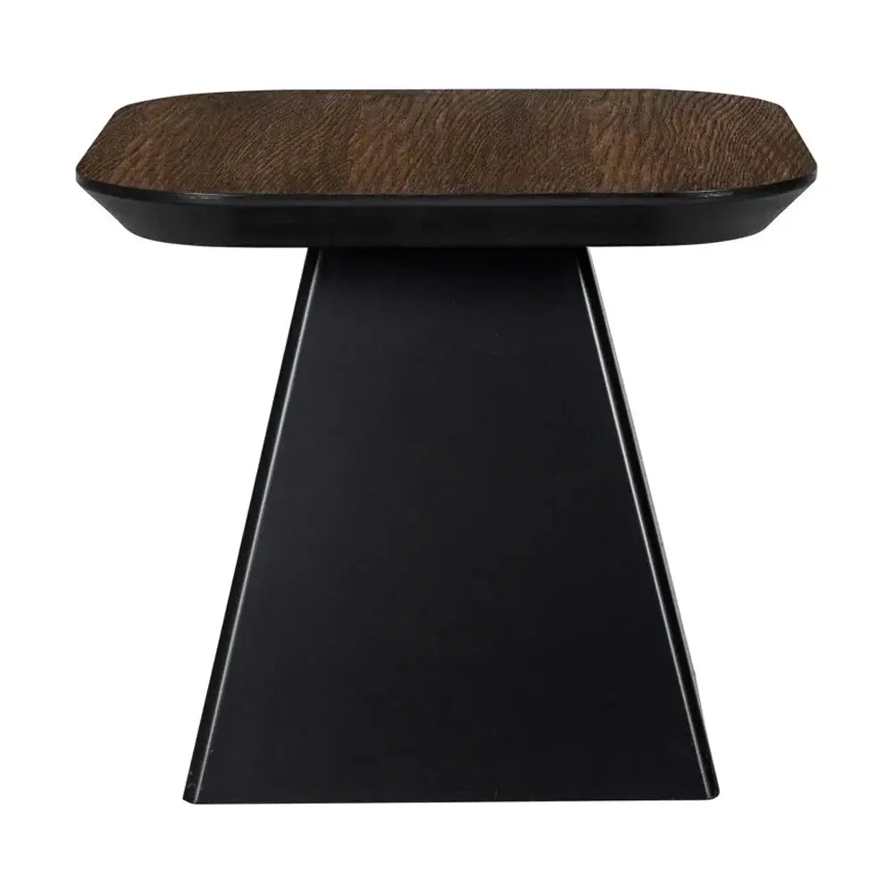 Richmond Interiors Bonvoy End Table in Brown Oak Veneer   Nicholas John Interiors