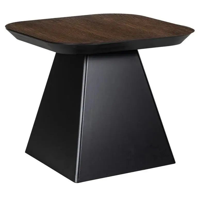 Richmond Interiors Bonvoy End Table in Brown Oak Veneer   Nicholas John Interiors