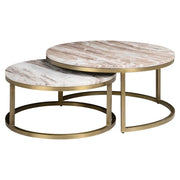 Richmond Interiors Bottega Blush Beige Coffee Table (Set of 2)   Nicholas John Interiors
