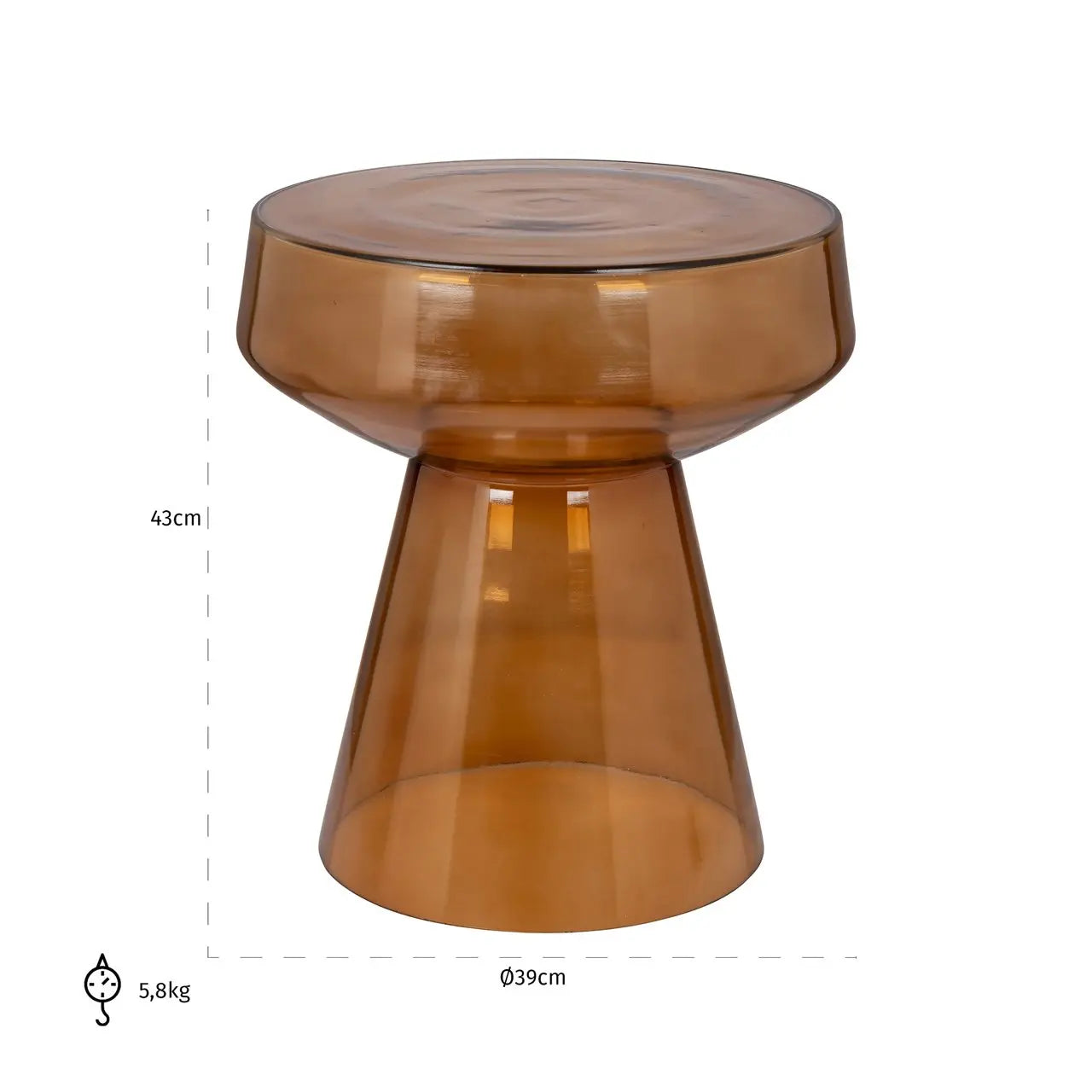 Richmond Interiors Bowen Side Table in Brown   Nicholas John Interiors