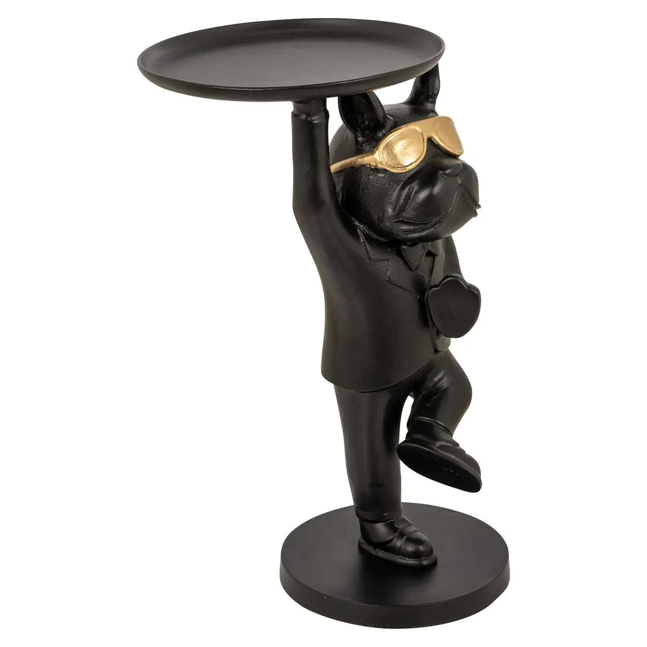 Richmond Interiors Bullie Black/Gold End Table  Nicholas John Interiors