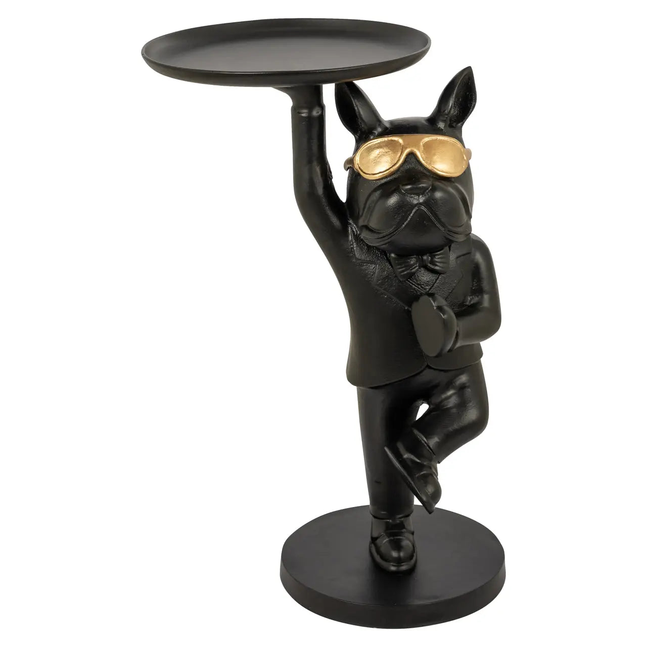 Richmond Interiors Bullie Black/Gold End Table  Nicholas John Interiors