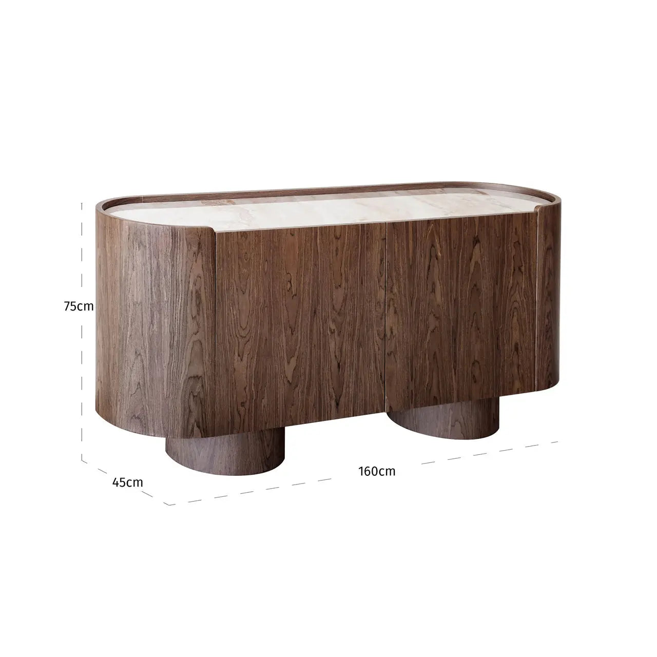 Richmond Interiors Callahan Brown 2-Doors Sideboard   Nicholas John Interiors