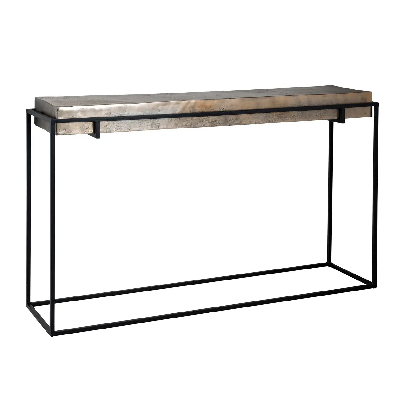 Richmond Interiors Calloway Champagne Gold Console Table   Nicholas John Interiors