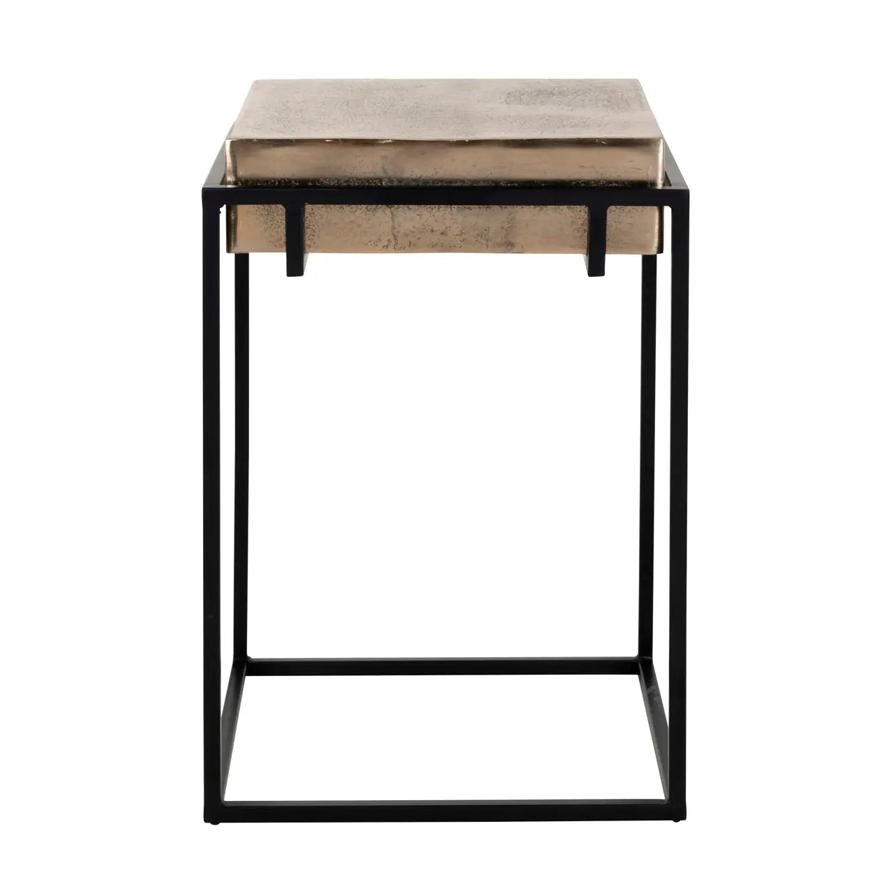 Richmond Interiors Calloway Champagne Gold End Table   Nicholas John Interiors