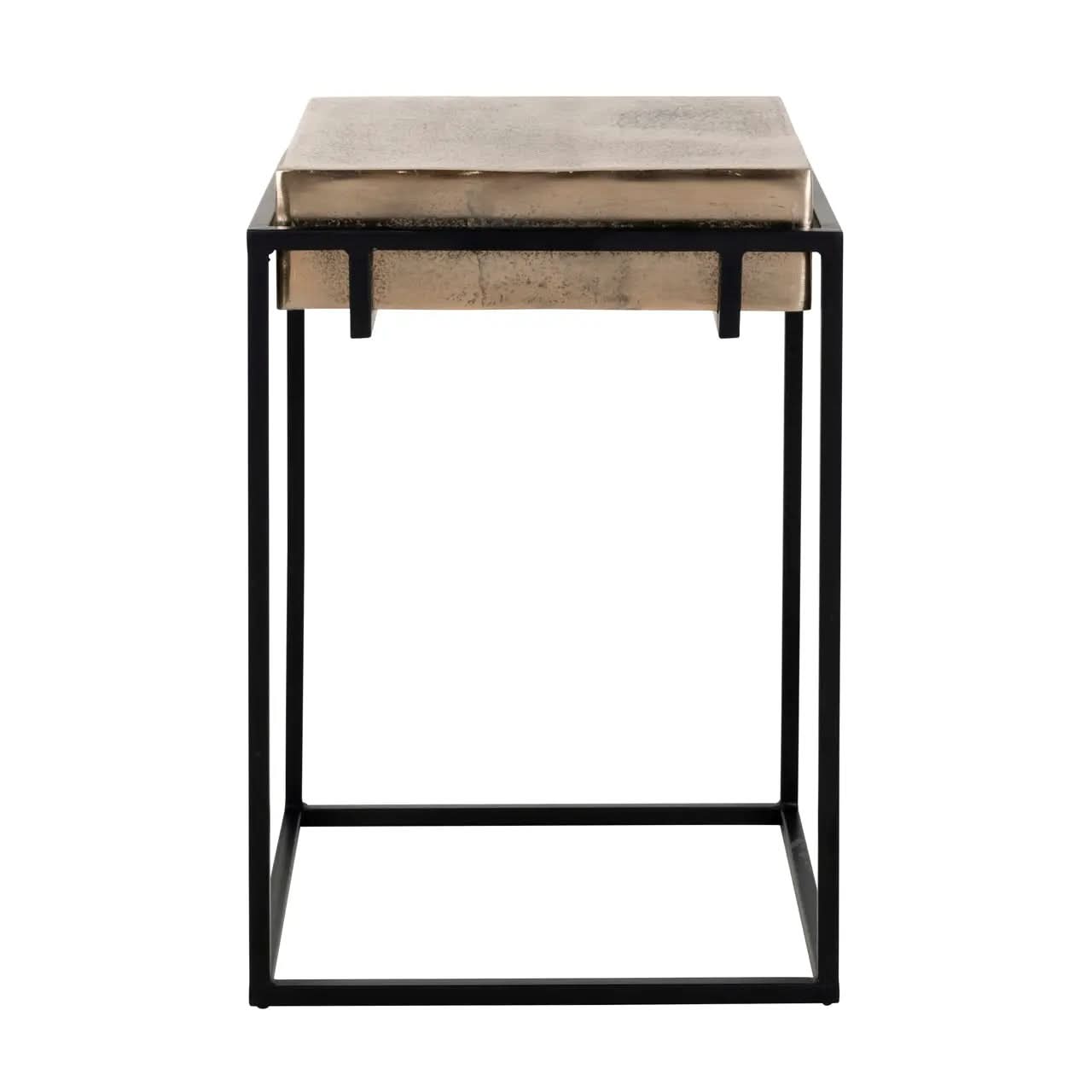 Richmond Interiors Calloway Champagne Gold End Table   Nicholas John Interiors